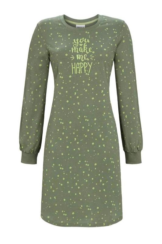 Ringella Nachthemd met boorden - 4511089 - olijfgroen