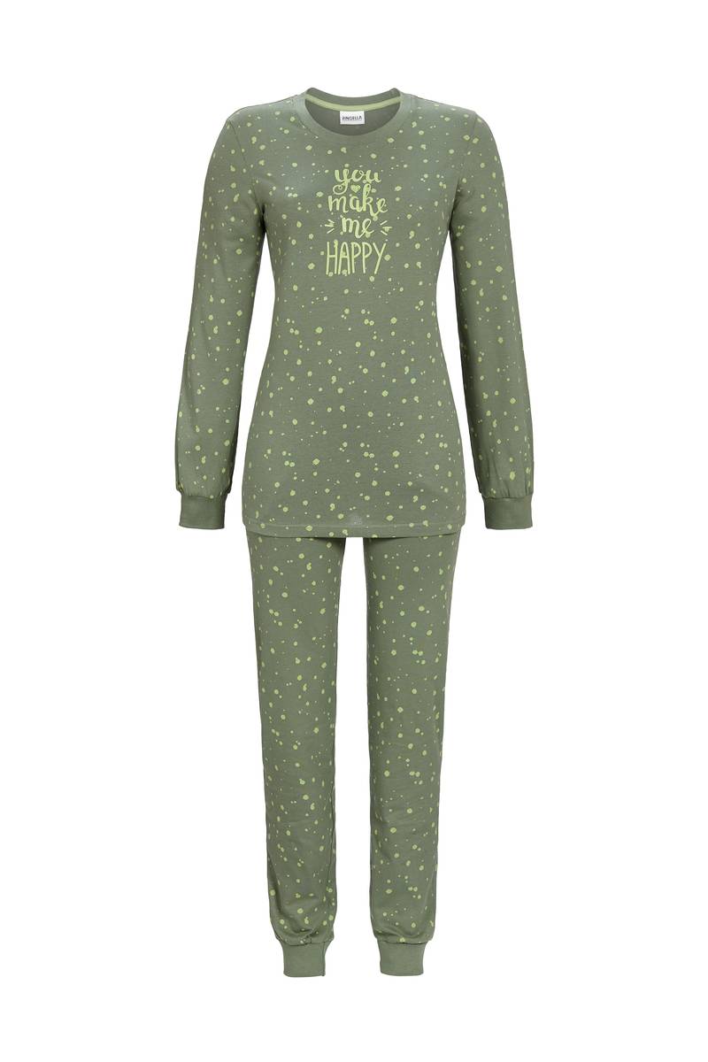 Ringella pyjama met boorden - 4511289 - olijfgroen