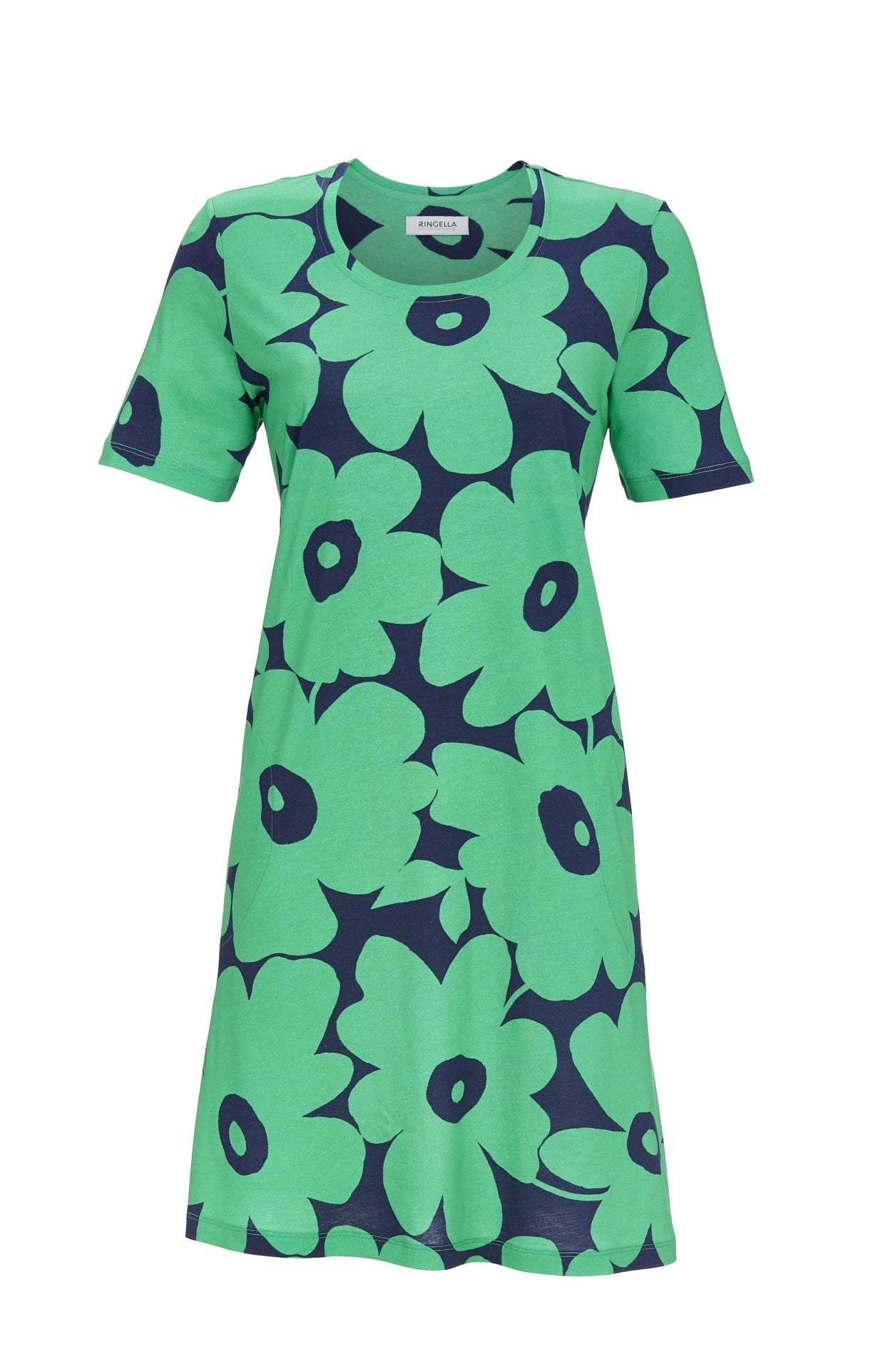 Ringella Kort Nachthemd ronde hals bloemen - 5211002 - groen