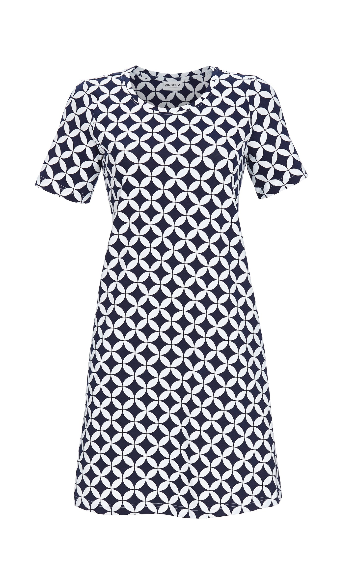 Ringella Nachthemd ronde hals abstract design - 5211003 - donker blauw