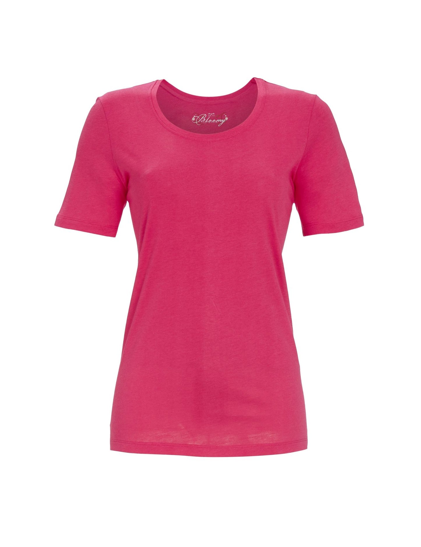 Bloomy mix and match shirt ronde hals korte mouw - 5251408 - roze