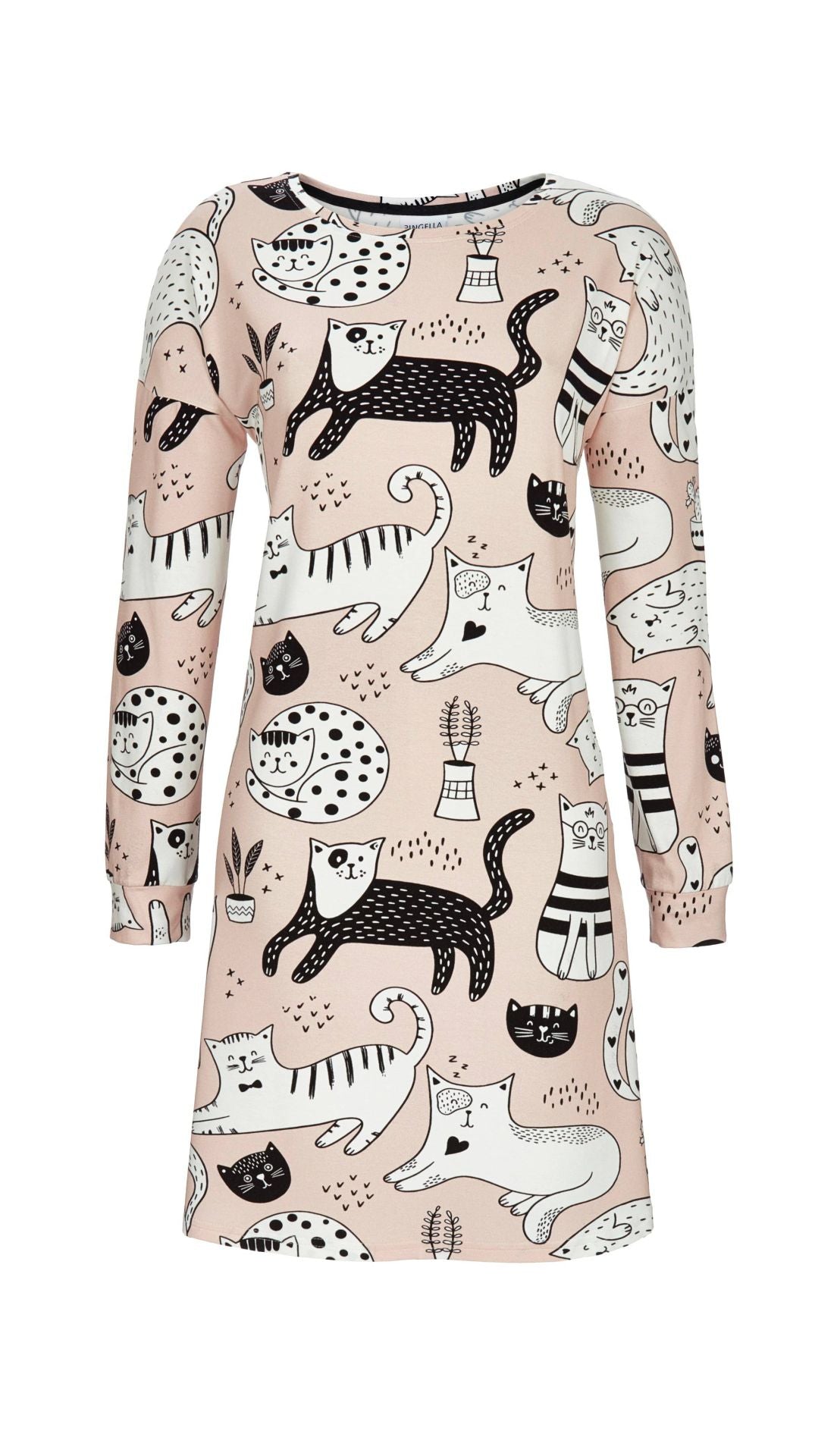 Ringella Nachthemd katten - 5511004 - Roze