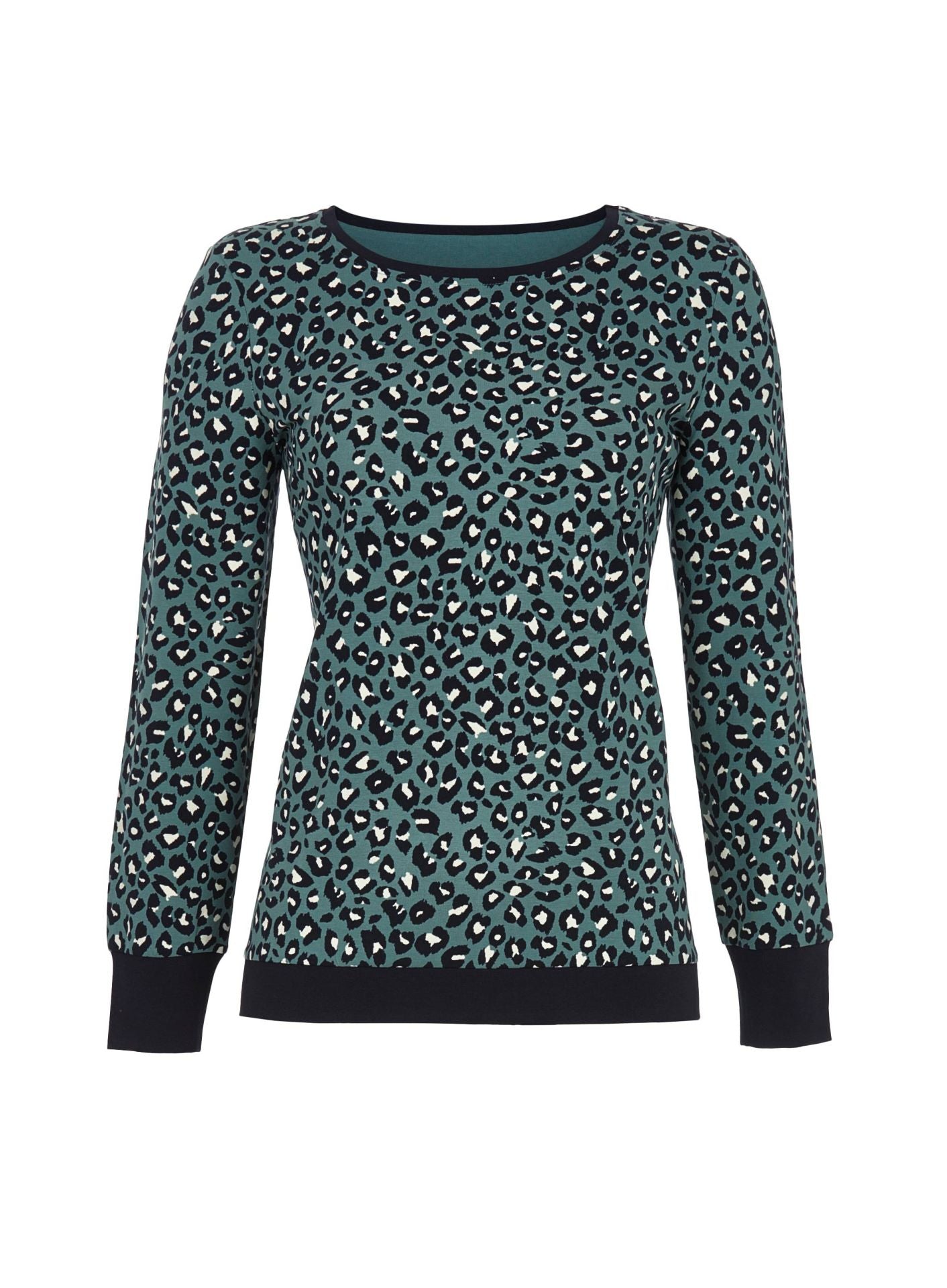 Ringella Bloomy shirt geprint mix and match - 5551405 - donker groen
