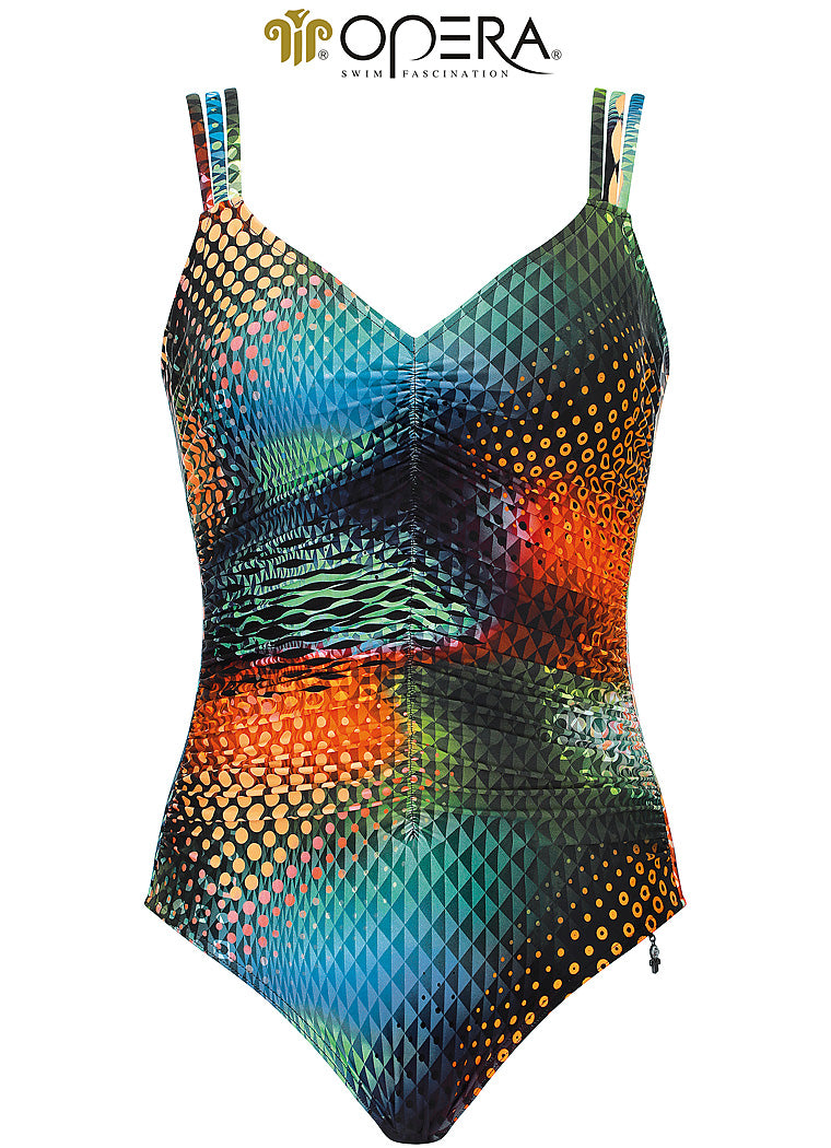 Opera badpak softcup - 62608 - Zwart multicolor