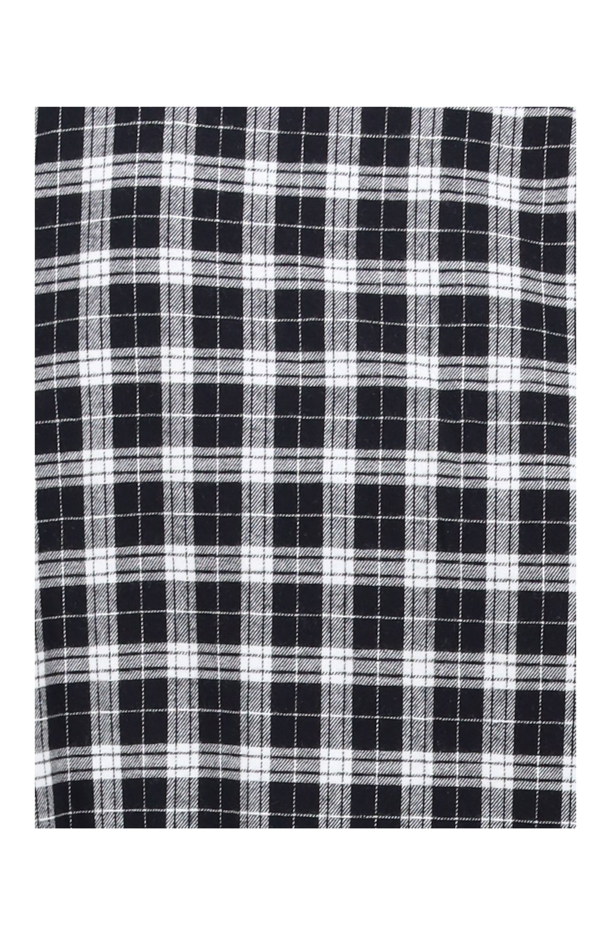 Ringella Nachthemd flannel met kraag en knoopsluiting- 6517005 - Zwart geruit