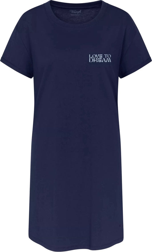 Triumph nachthemd korte mouw - Nightdresses NDK X - Blauw 6047