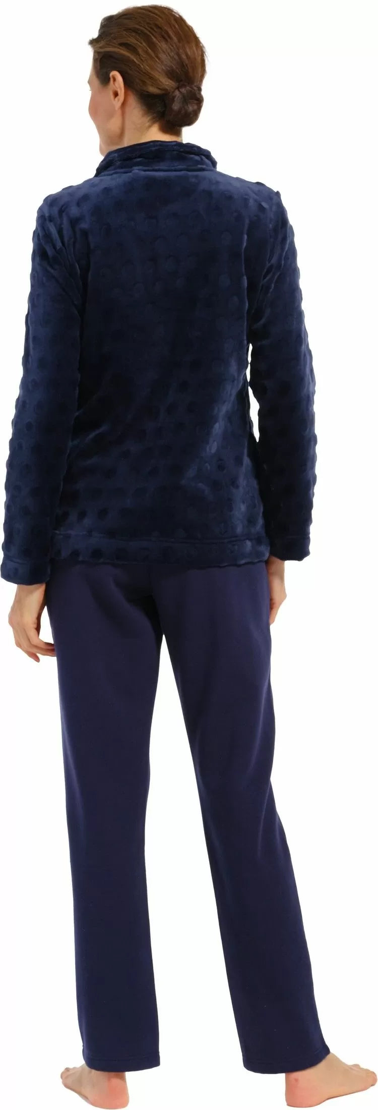 Pastunette Warme Huispak met rits fleece - 80232-124-8 - Donker blauw