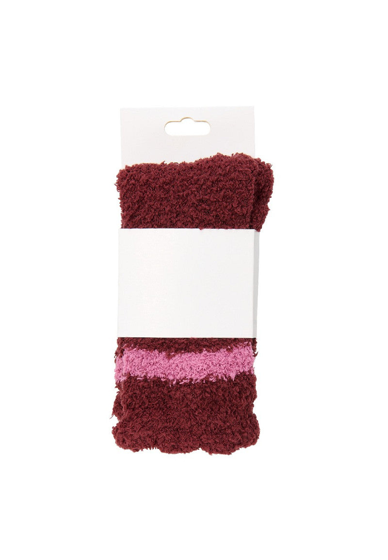 Lingadore Cosy fleece sokken per stuk- 8632 - Port (85)