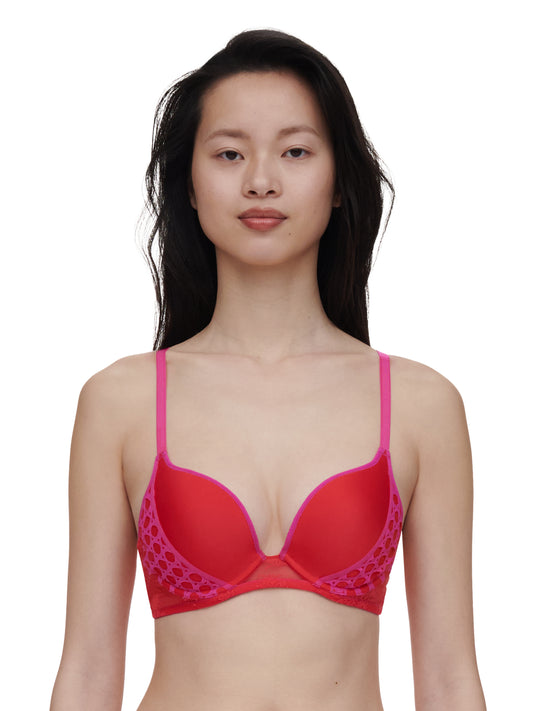 Chantelle Pulp Push-up BH - Poison C22NNO - Flame Red / Fuchsia Purple