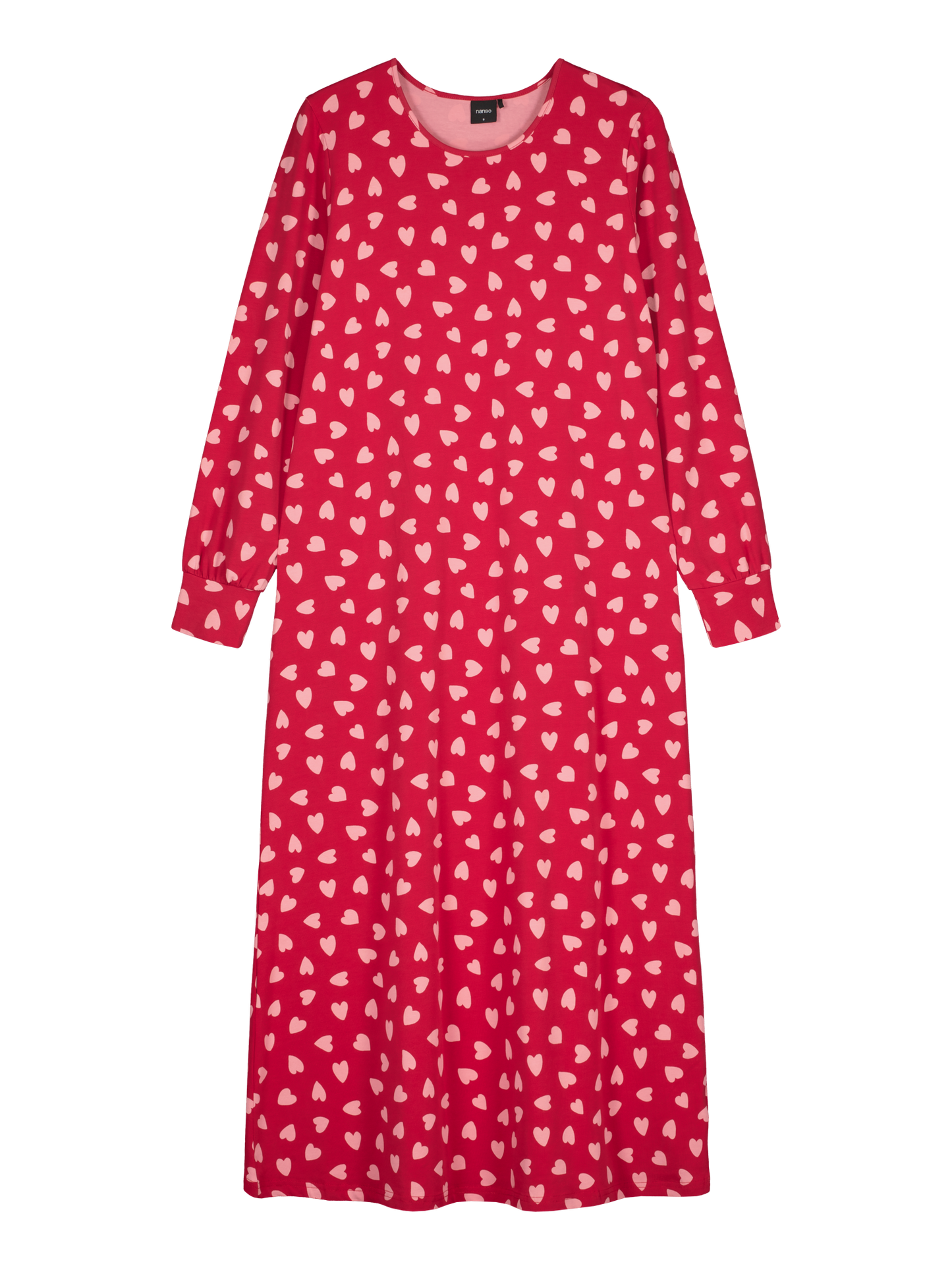 Nanso lang nachthemd hartjes - AMOR 29217 - Rood