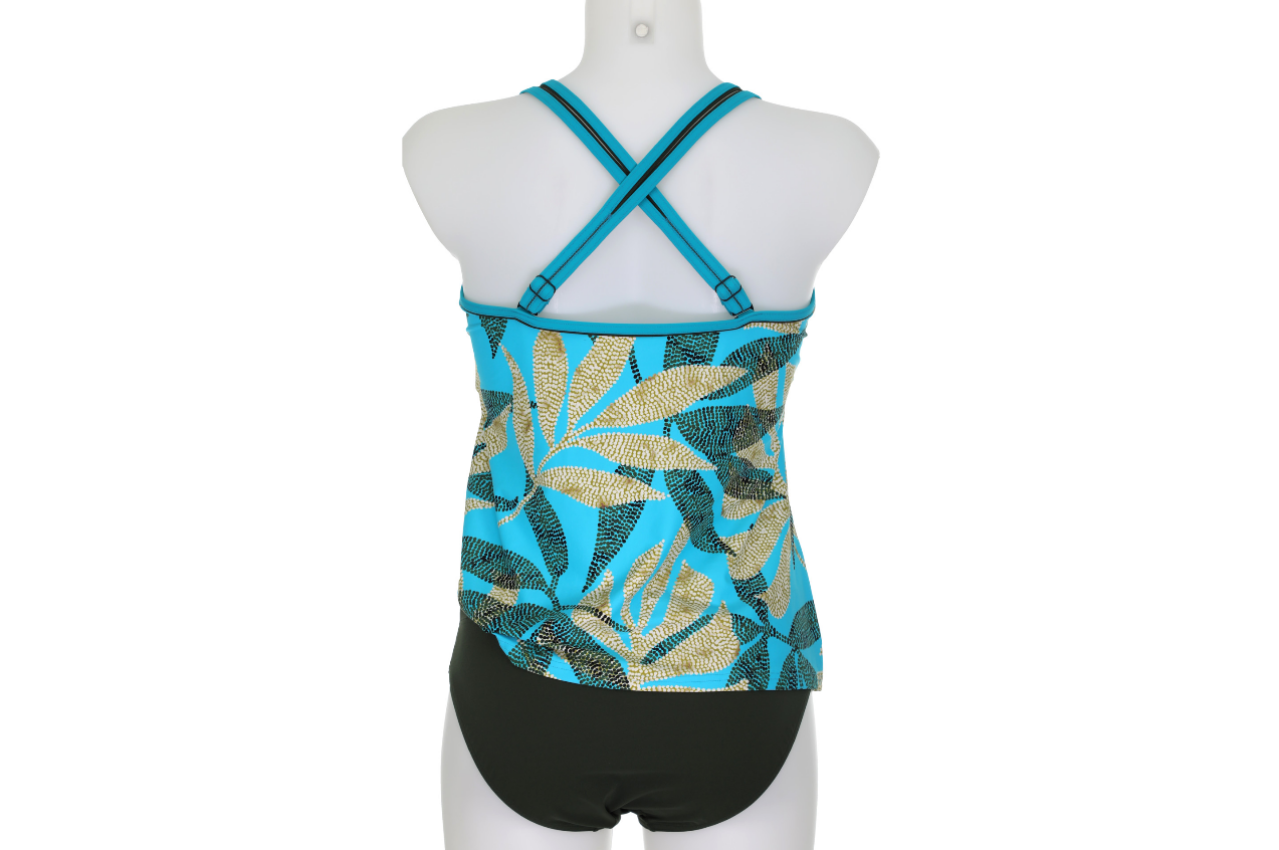 Sunflair prothese Tankini zonder beugel bladmotief - 28021 - Turquoise