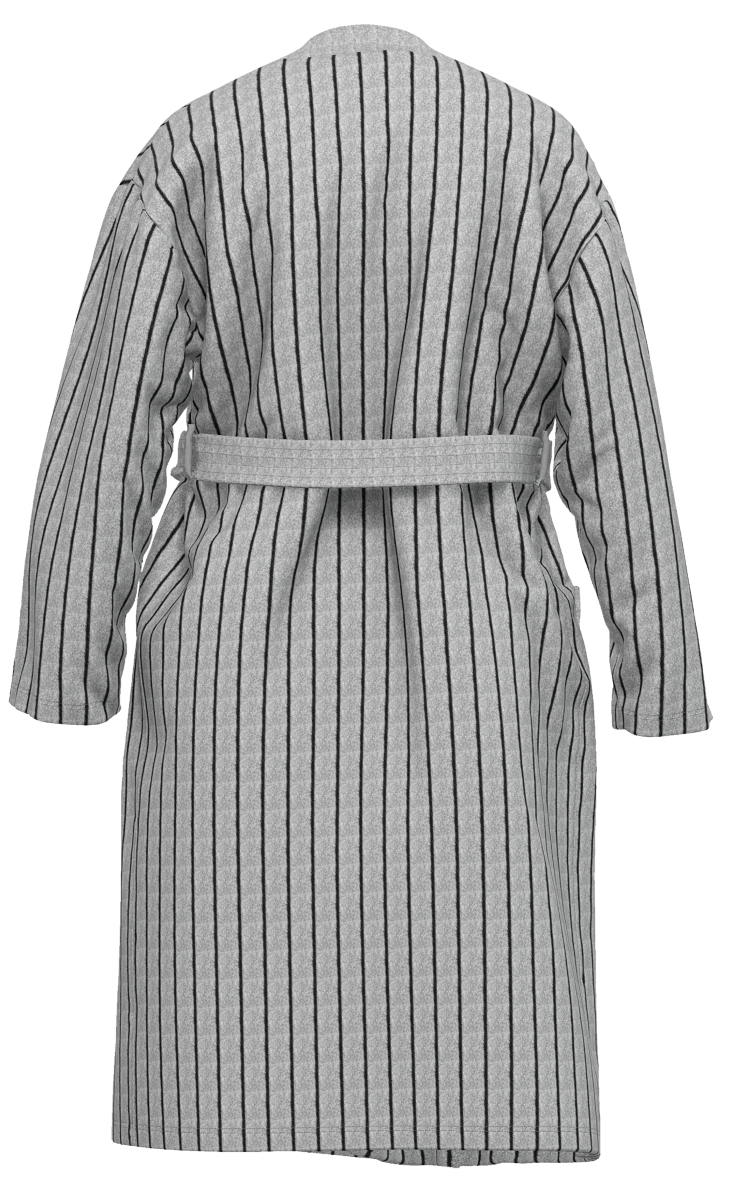 Ceceba heren badjas strepen met ceintuur - 80100 8815 - grijs gemeleerd