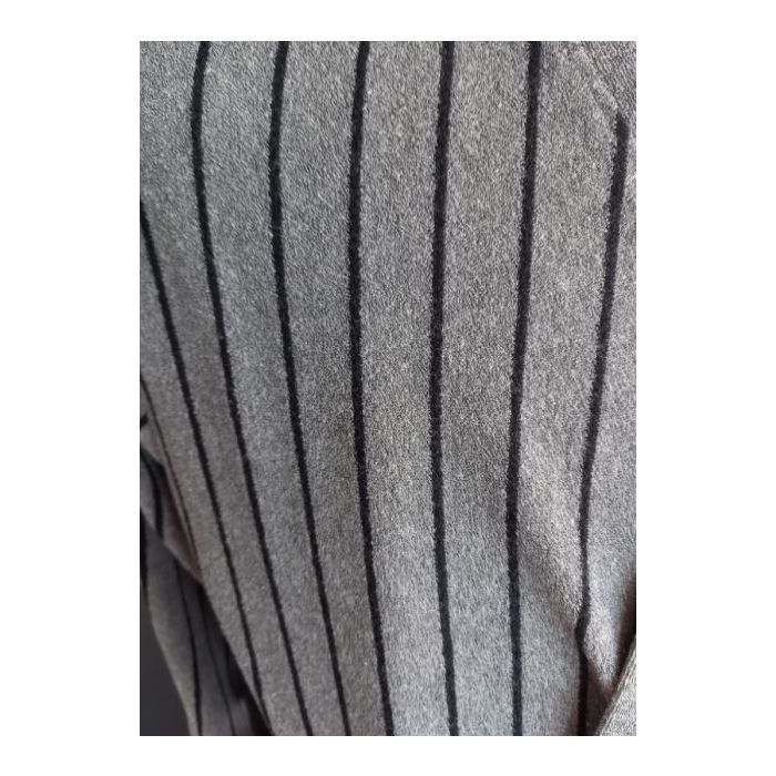 Ceceba heren badjas strepen met ceintuur - 80100 8815 - grijs gemeleerd