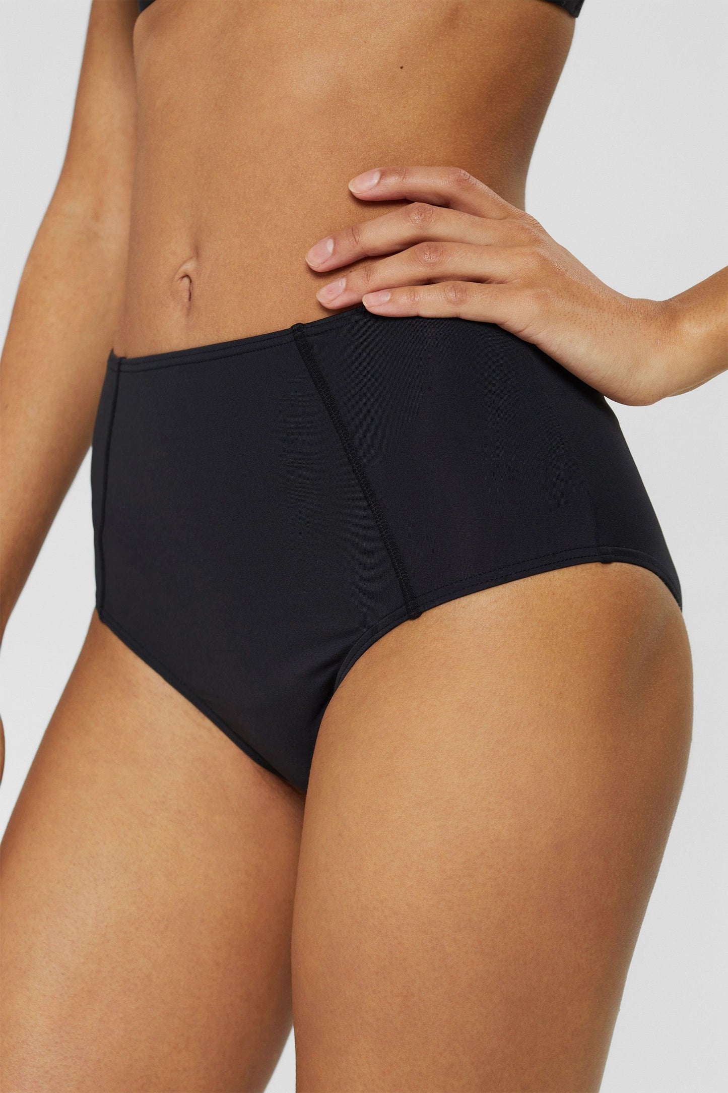 Esprit hoge bikini slip - 992EF1A304 - blauw en zwart