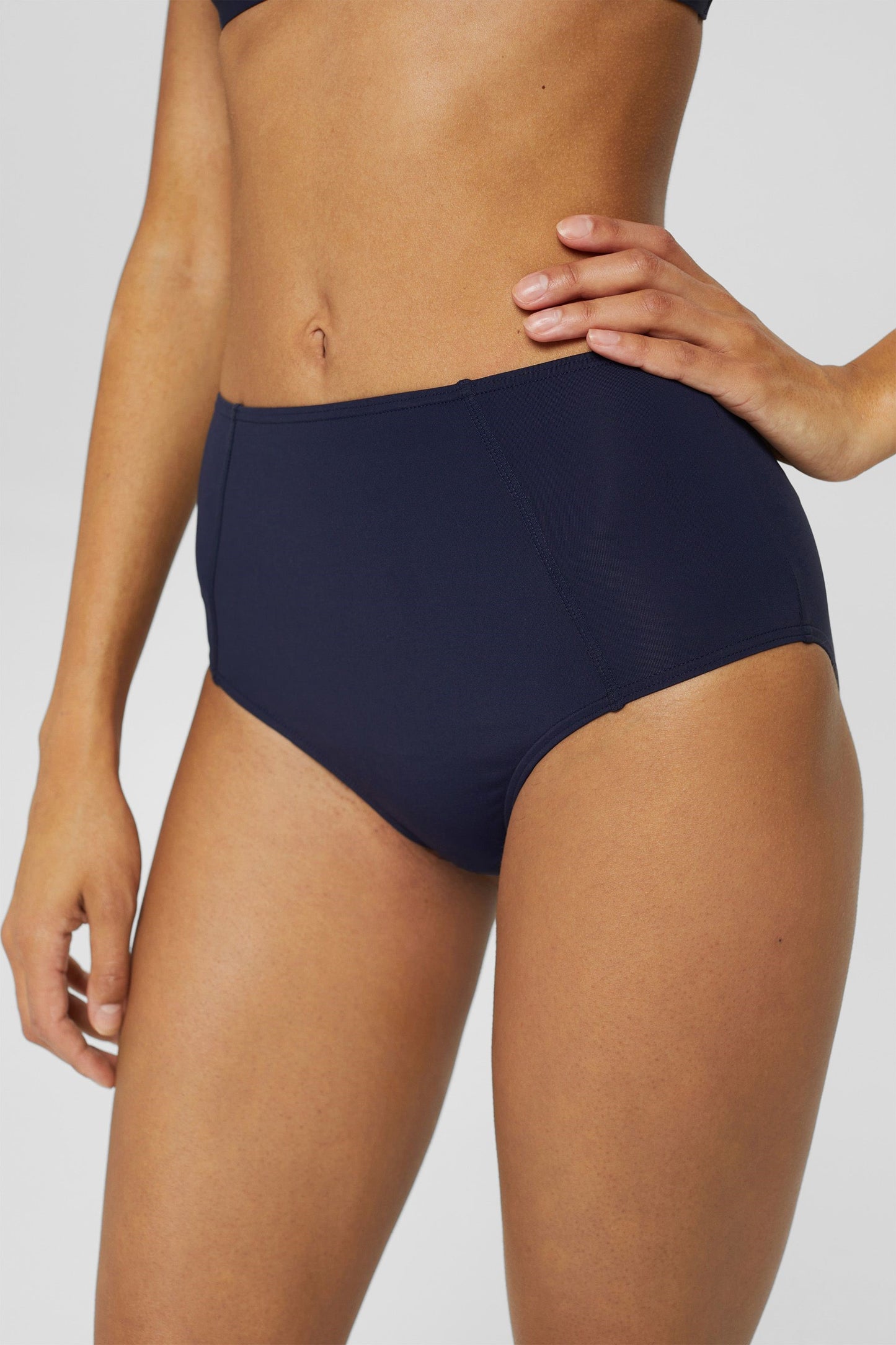 Esprit hoge bikini slip - 992EF1A304 - blauw en zwart