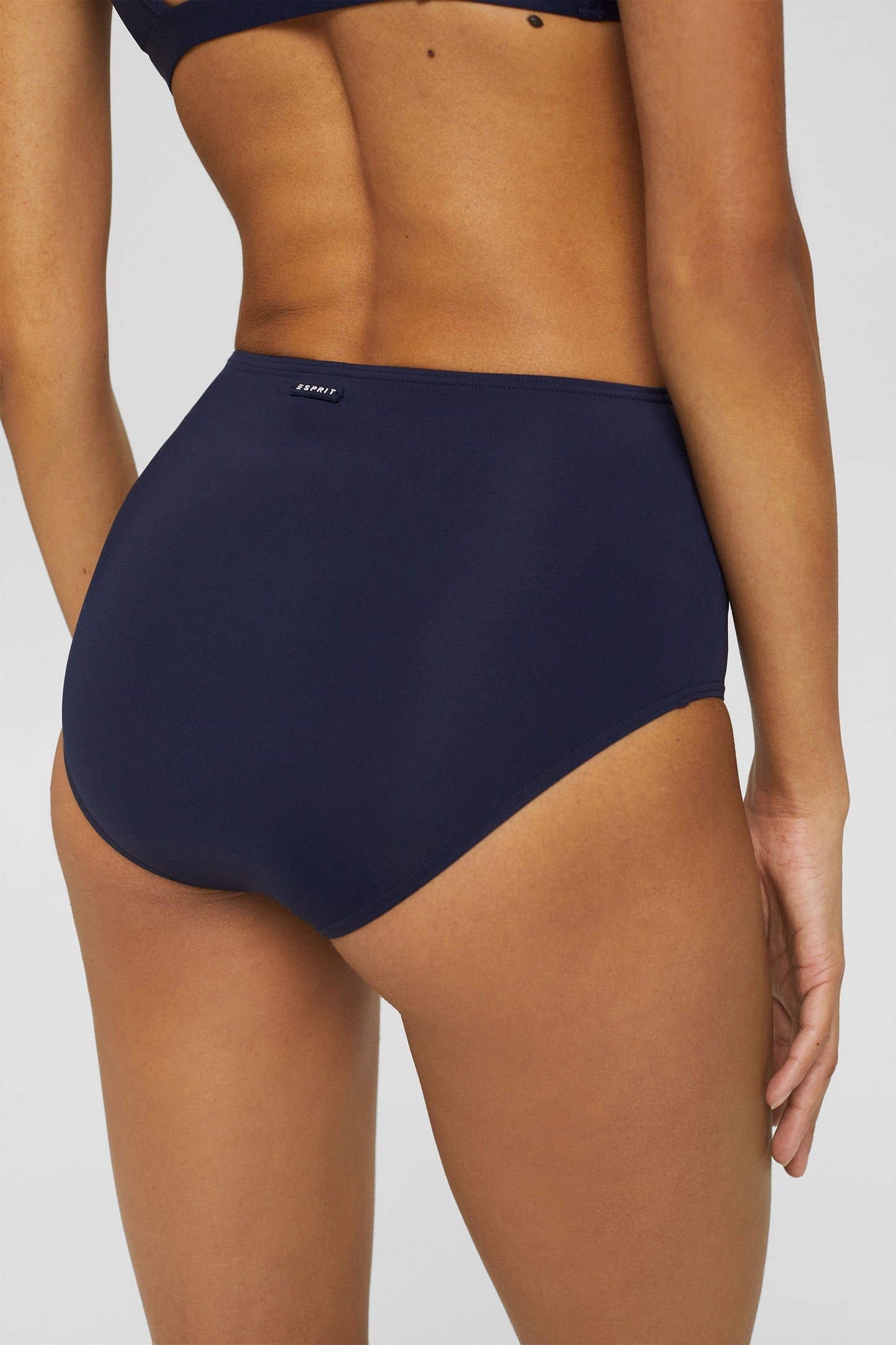 Esprit hoge bikini slip - 992EF1A304 - blauw en zwart