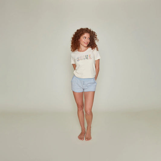 Charlie Choe pyjama T-shirt korte mouw - P55130-38 - Off white