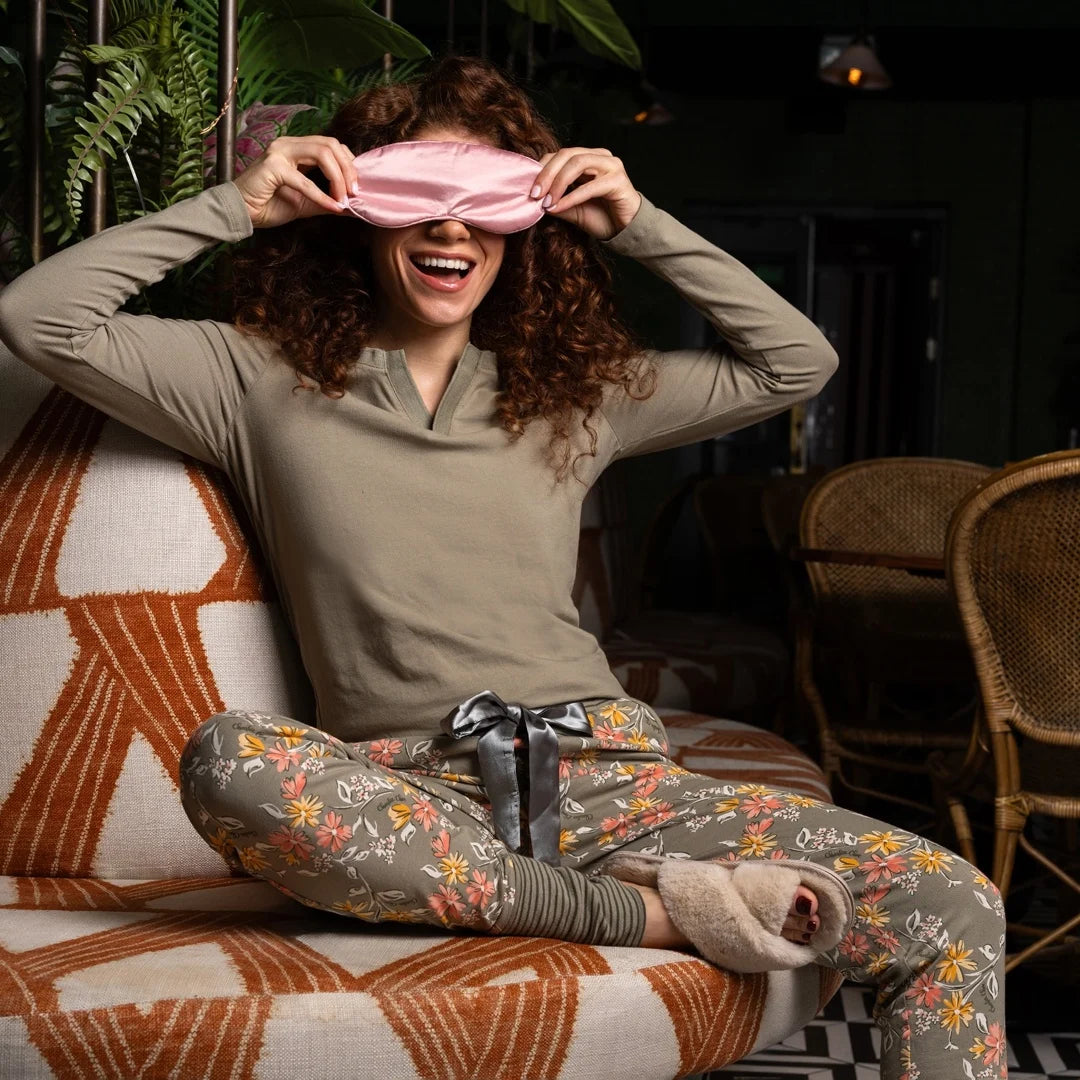 Charlie Choe Dames Pyjama Shirt - O57100-38 - Groen Faded green