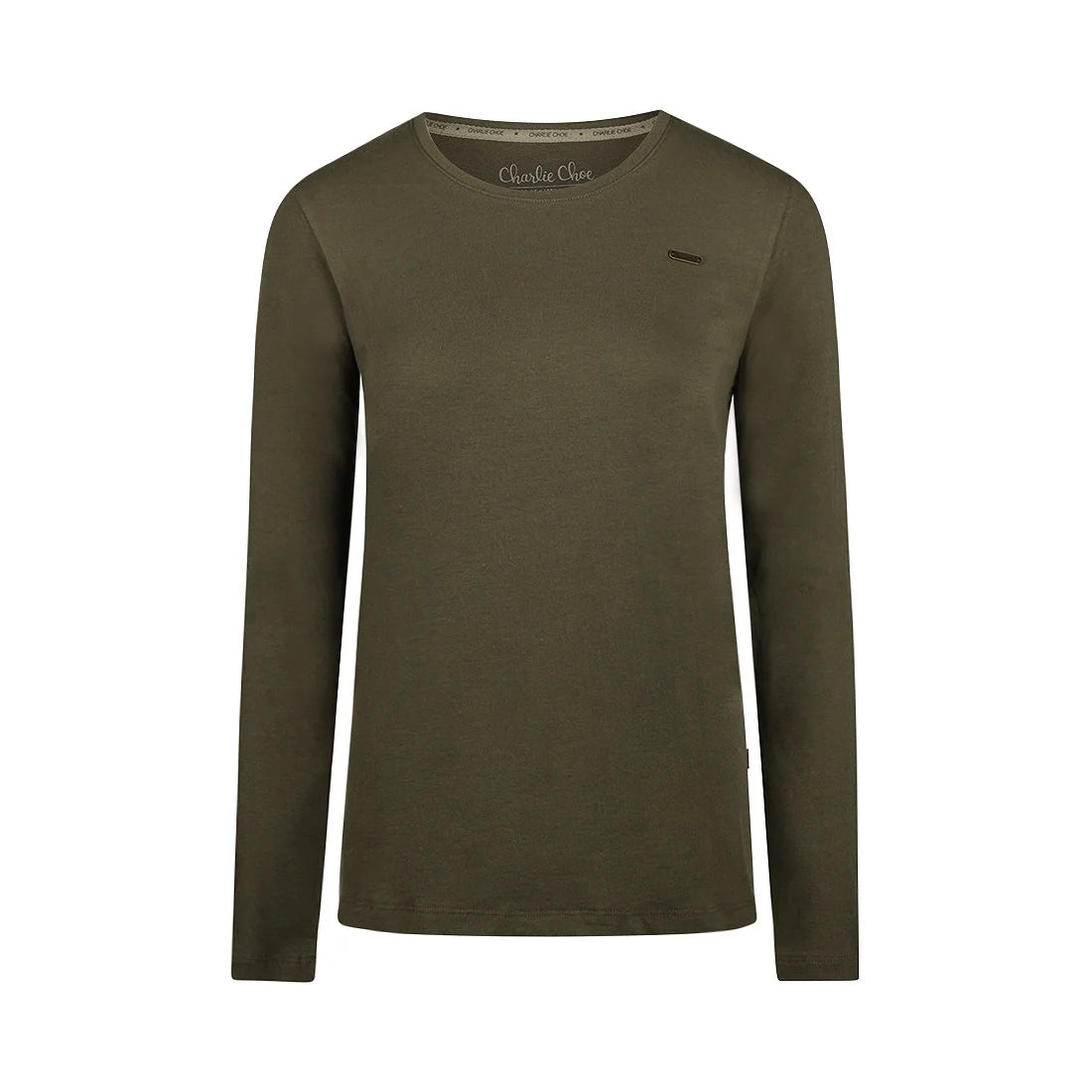 Charlie Choe Dames Pyjama Shirt - O57105-38 - Donker groen