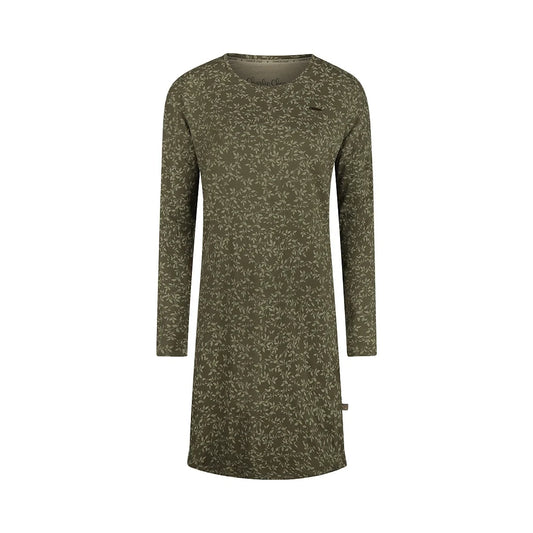 Charlie Choe Dames Nachthemd Bigshirt - O57108-38 - Donker groen leaves