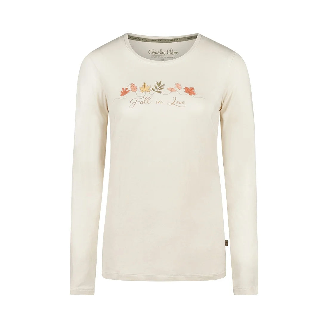 Charlie Choe Dames Pyjama Shirt - O57115-38 - Off white Herfst