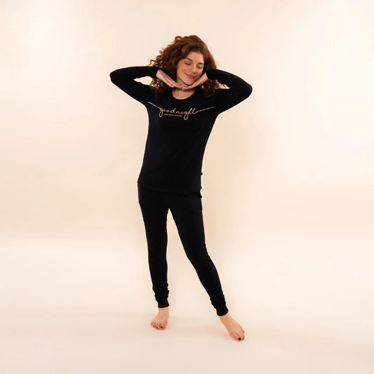 Charlie Choe Dames Pyjama broek legging - O57184-38 - Zwart