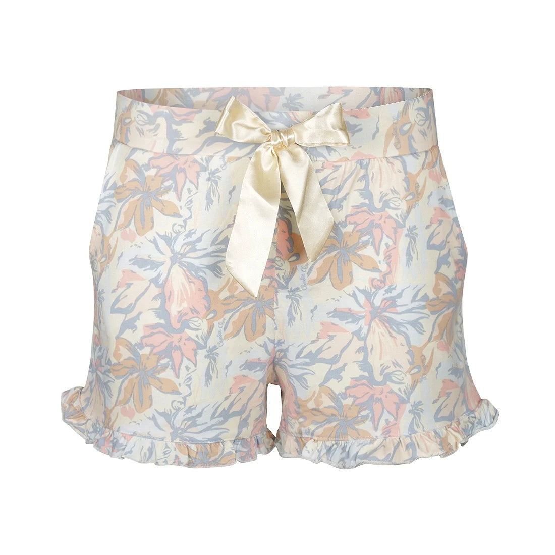 Charlie Choe korte broek shortama - P55108-38 - Off white bloemen