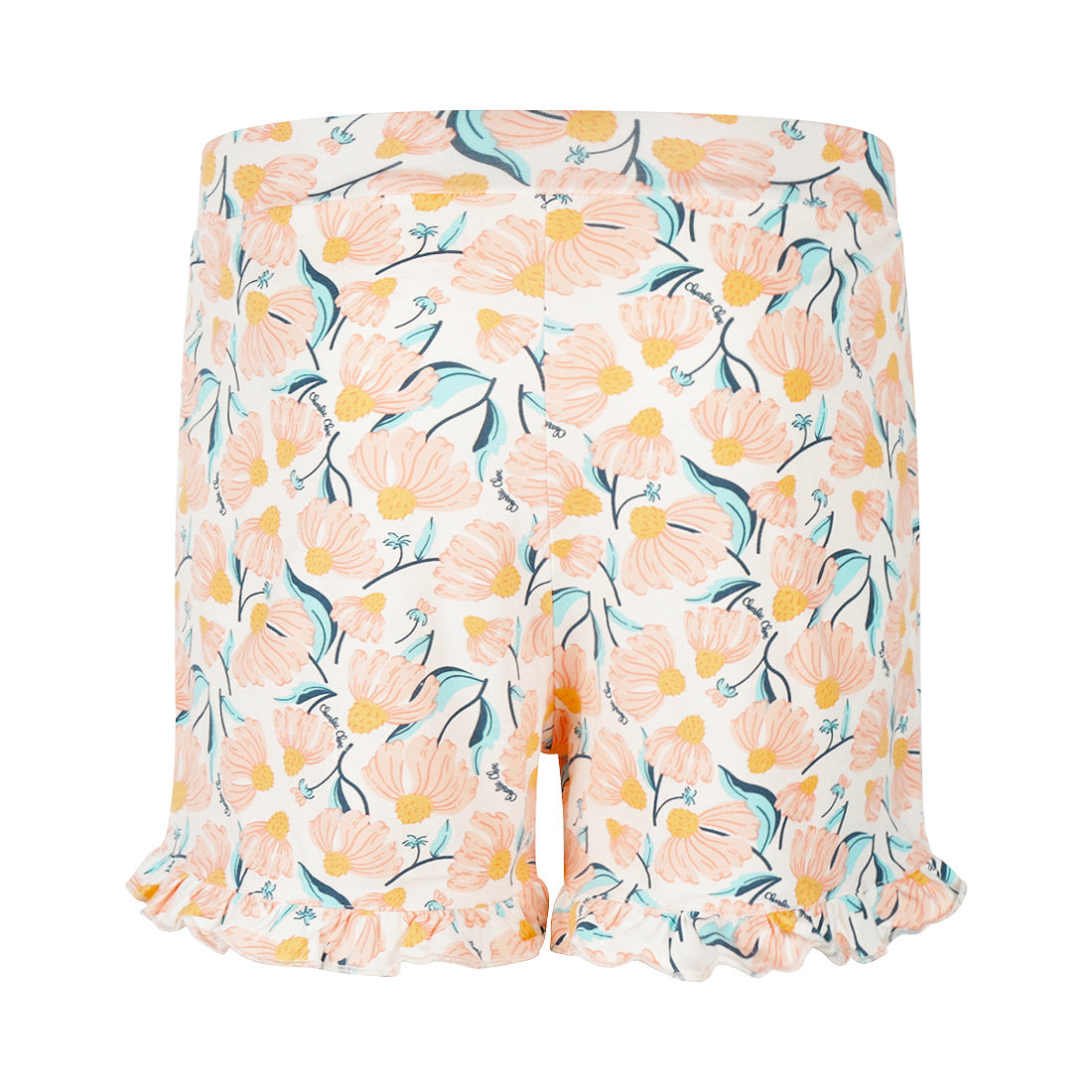 Charlie Choe korte pyjamabroek short - N59131-38 - Licht Peach Bloemen
