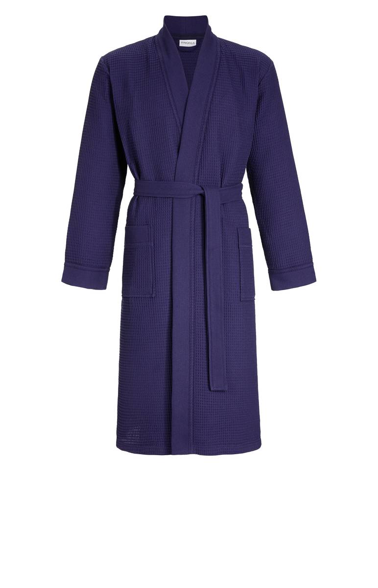 Ringella Unisex Badjas met ceintuur van wafelstof - M111703 - Marine