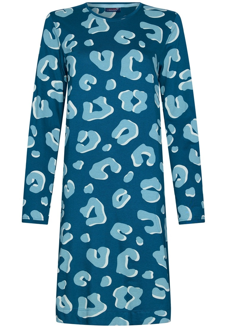Rebelle Nachthemd katoen ronde hals - 11242-412-2 - Turquoise