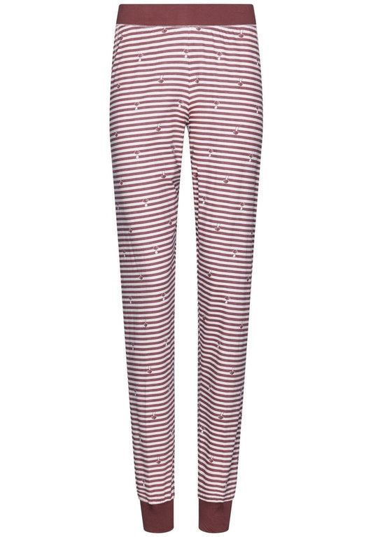Rebelle pyjama fijne strepen met boorden - 21242-408-2 - donker rood