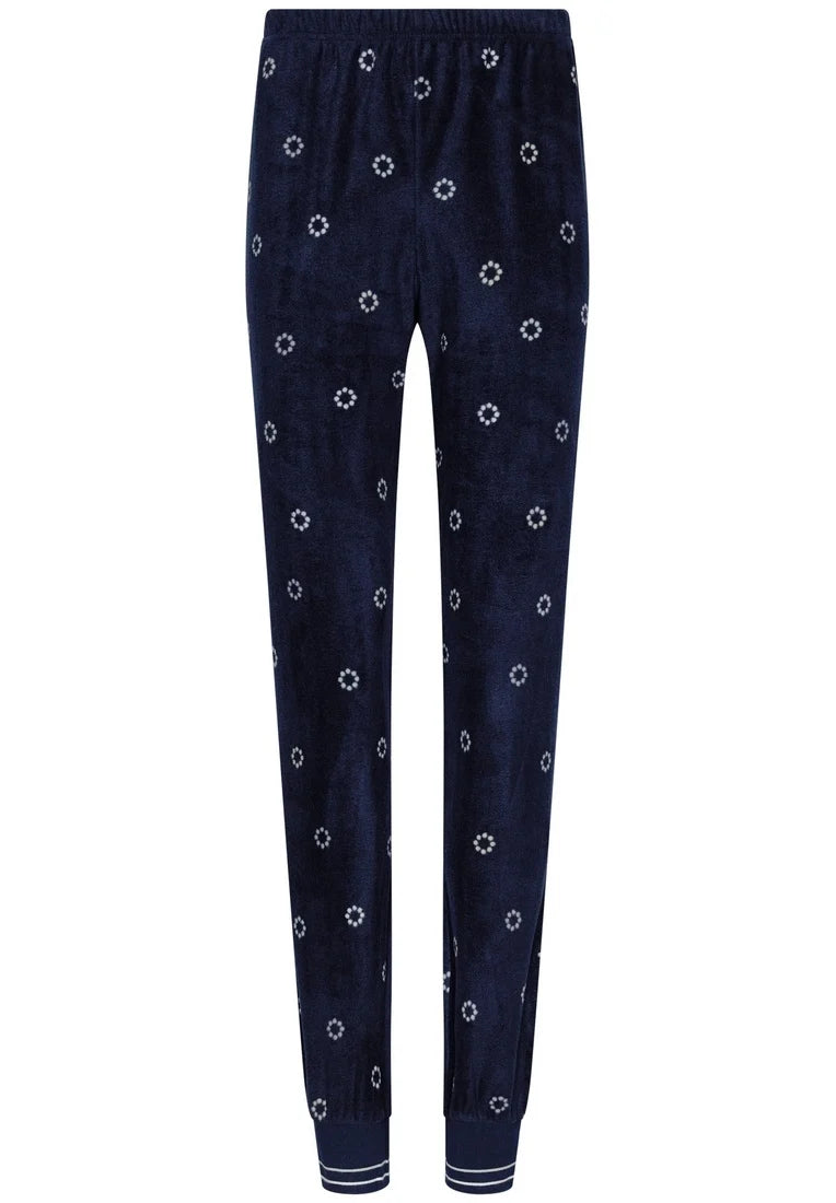 Rebelle warme pyjama / huispak met kangoeroezak - 21242-422-2 - Donker blauw