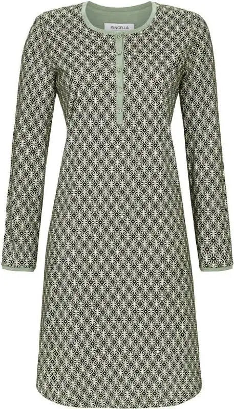 Ringella Nachthemd in kleine ornamenten print - 4511002 - groen