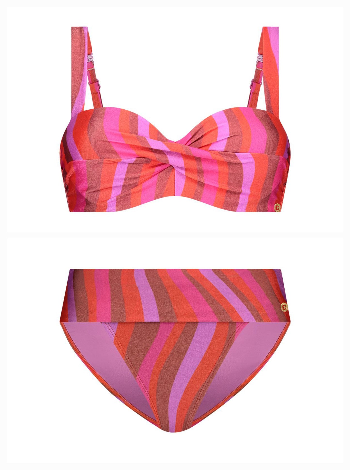 ten Cate Beach (TCWOW) Twisted bikini set - 60017/60025 - Shiny Wave 5070