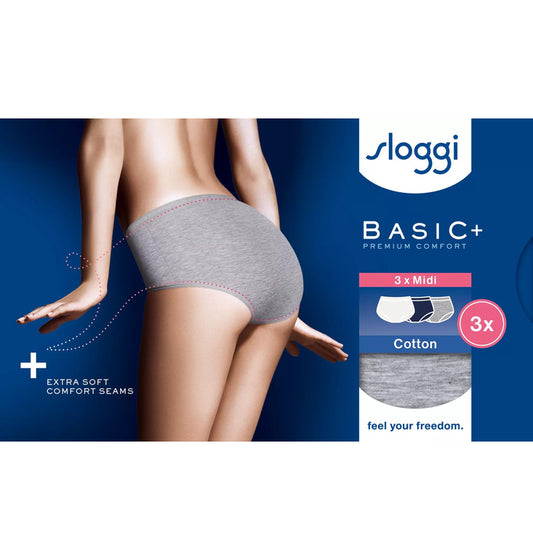 Sloggi Basic Midi C3P - voordeelpack - kleur V017