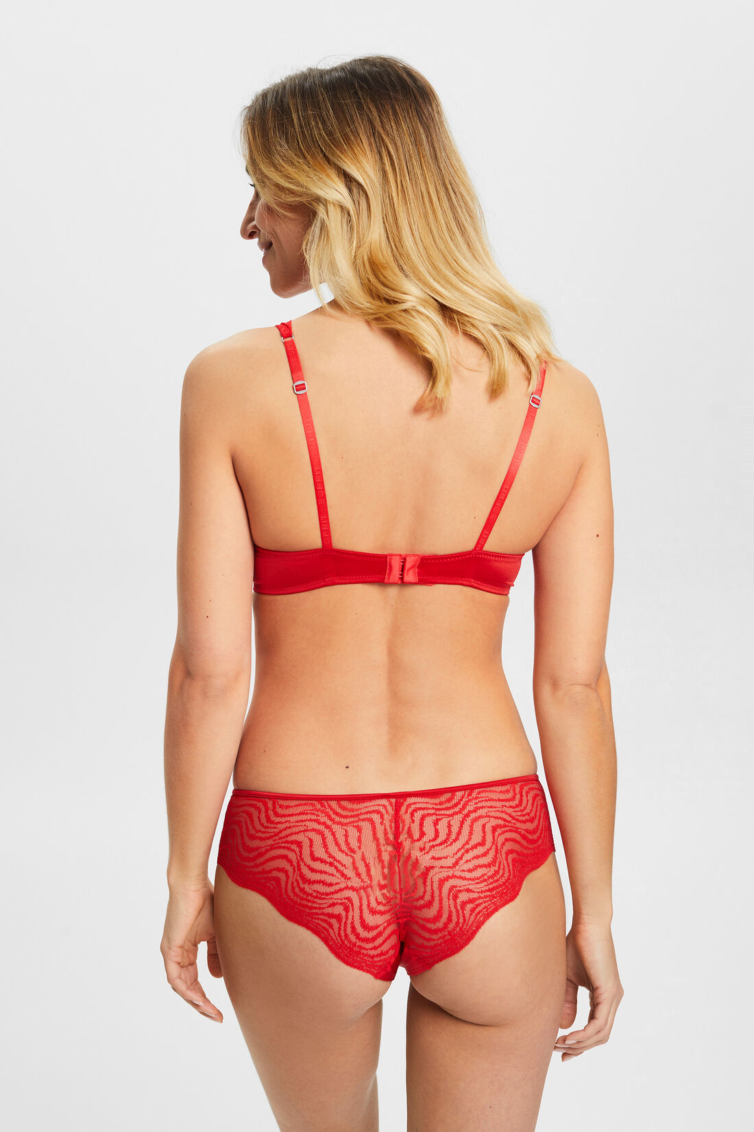 Esprit voorgevormde BH met kant - 013EF1T316 The classic Fit - Rood