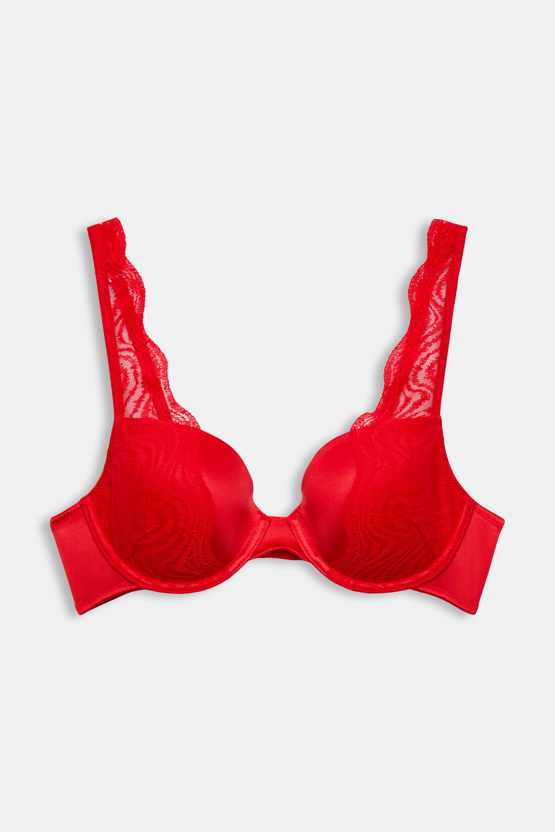 Esprit voorgevormde BH met kant - 013EF1T316 The classic Fit - Rood