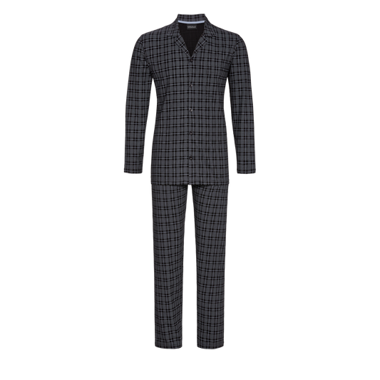 Ringella heren pyjama doorknoop - 1541204 - Asphalt