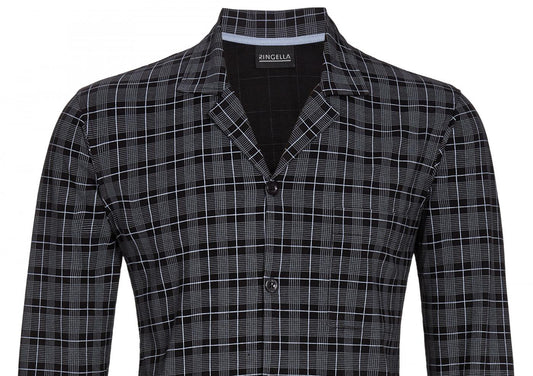 Ringella heren pyjama doorknoop - 1541204 - Asphalt