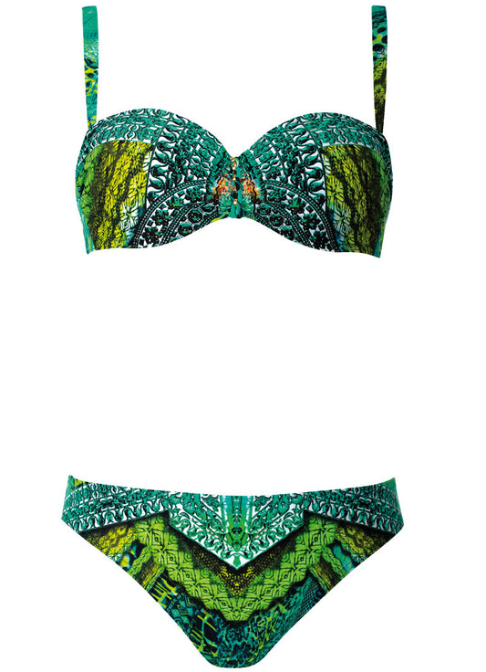 Sunflair voorgevormde beugelbikini Strapless - 21032 - groen