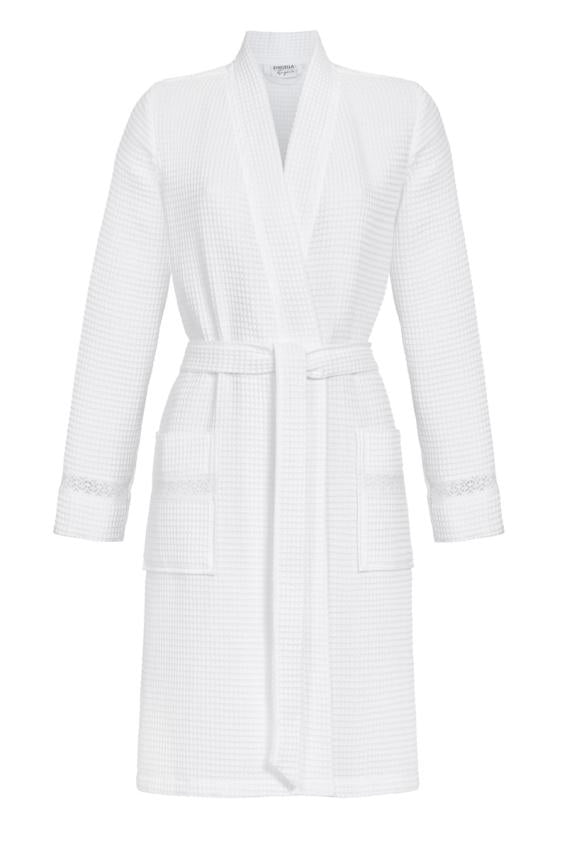 Ringella lingerie badjas met ceintuur 100% katoen (wafel) - 2261722 - wit