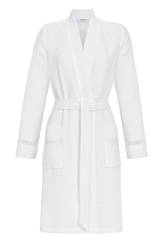 Ringella lingerie badjas met ceintuur 100% katoen (wafel) - 2261722 - wit