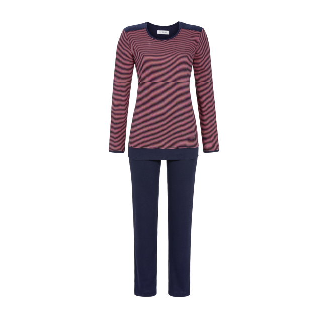 Ringella Pyjama ronde hals sportief streepje - 2511231 - donker blauw