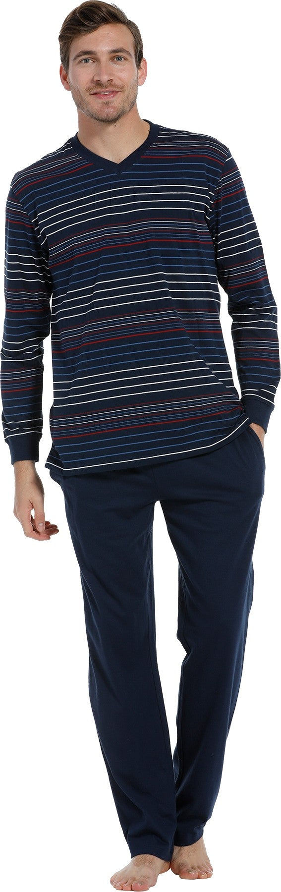 Pastunette heren Pyjama shirt lange mouw 4399-622-2