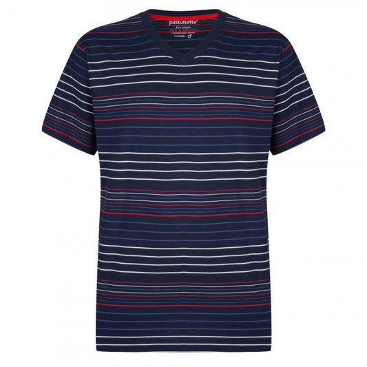 Pastunette Men shortama shirt korte mouw blauw, 4399-622-3