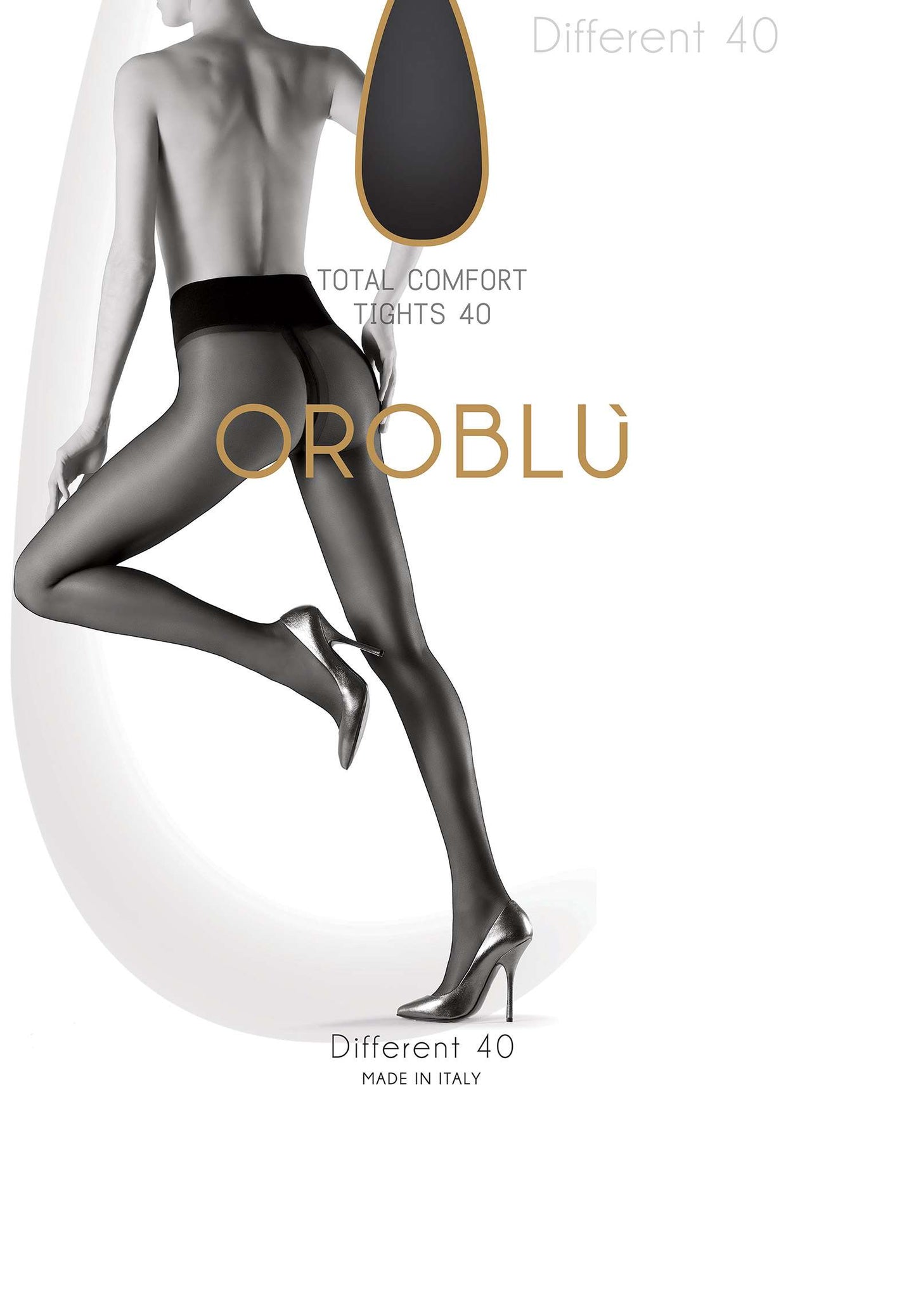 OROBLU Different 40 den panty - mat zwart