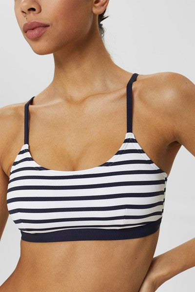 Esprit voorgevormde crop bikiniset met bikinislip - 992EF1A311/992EF1A312 - marine blauw