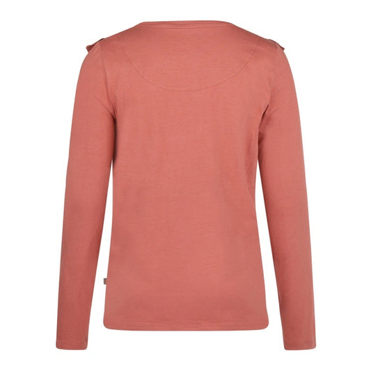 Charlie Choe Dames Pyjama Shirt - U45100-38 - Blushed Terra Ruches