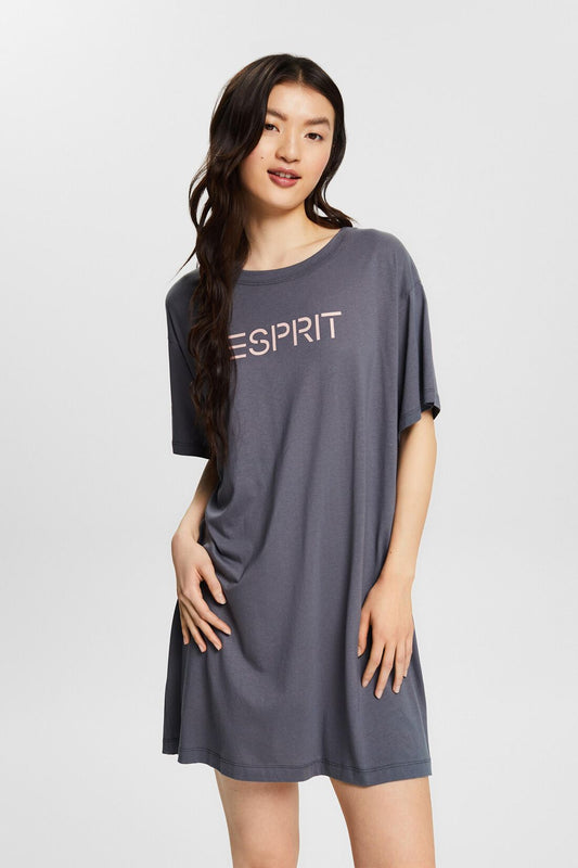Esprit Nachthemd met logo - AMELIA 014EF1Y310 - Dark grey