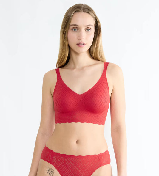 Sloggi Bralette - ZERO Feel 2.0 Bliss Festive Bralette - Shanghai Red